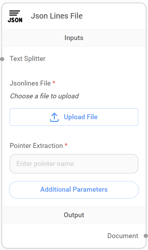 <p>Json Lines File Node</p>